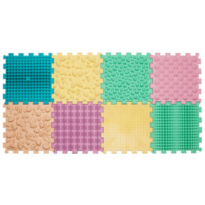 Masážna podložka Puzzle Mix Pastel 8 prvkov