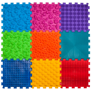 Masážna ortopedická podložka Puzzle "Mix" 9 prvkov