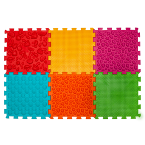Masážna podložka „Ortek Mix Puzzle“ 6 prvkov Mäkká