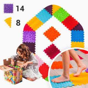 Masážna podložka Ortek Puzzle 14 prvkov + 8 trojuholníkov