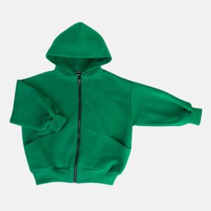 Lesnozelená mikina na zips